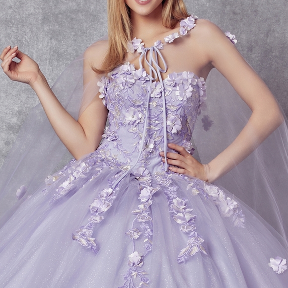 1435 Dresses & Skirts - COPY - Lilac strapless quencenara pageant prom wedding ball gown